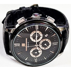 블랙 다이얼, 스톱워치, 24시 표시, 다기능 시계