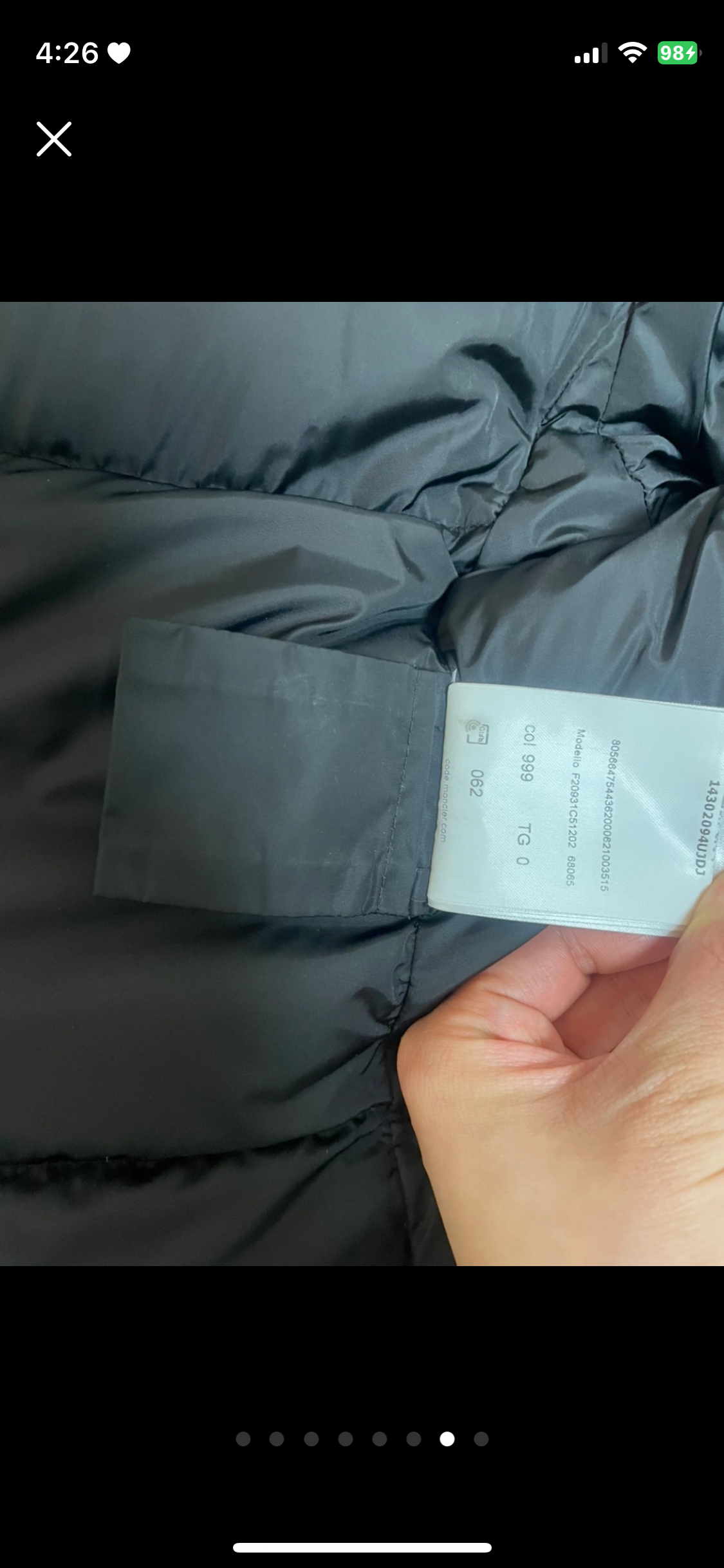 정품) 여성 몽클레어 클로에 패딩