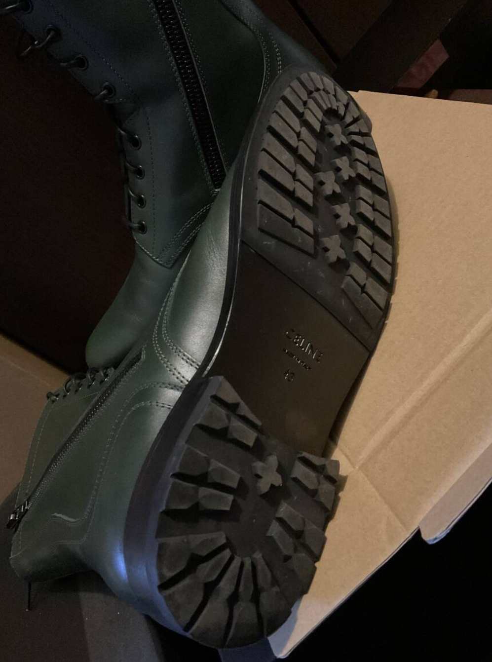 셀린느 레인저 컴뱃 부츠 카키 43