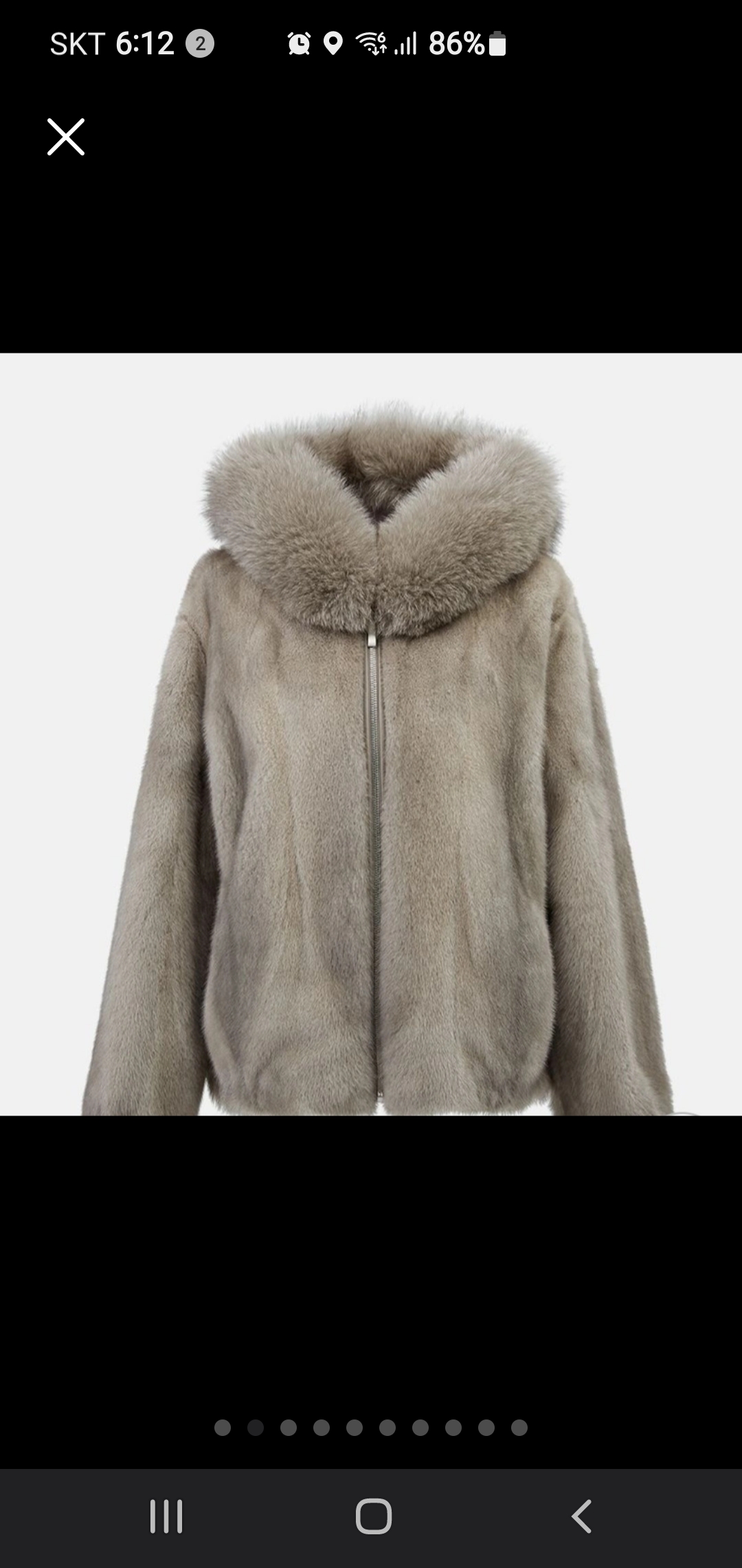 르투아사가폭스퍼후드휘메일풀스킨밍크