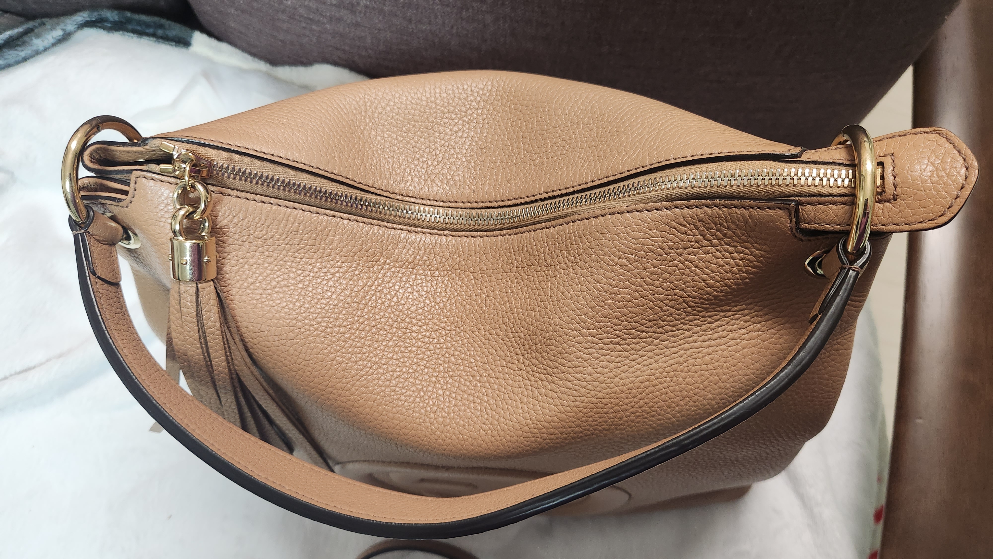 구찌 가방 소호 테슬 호보백 베이지 숄더백 토트백