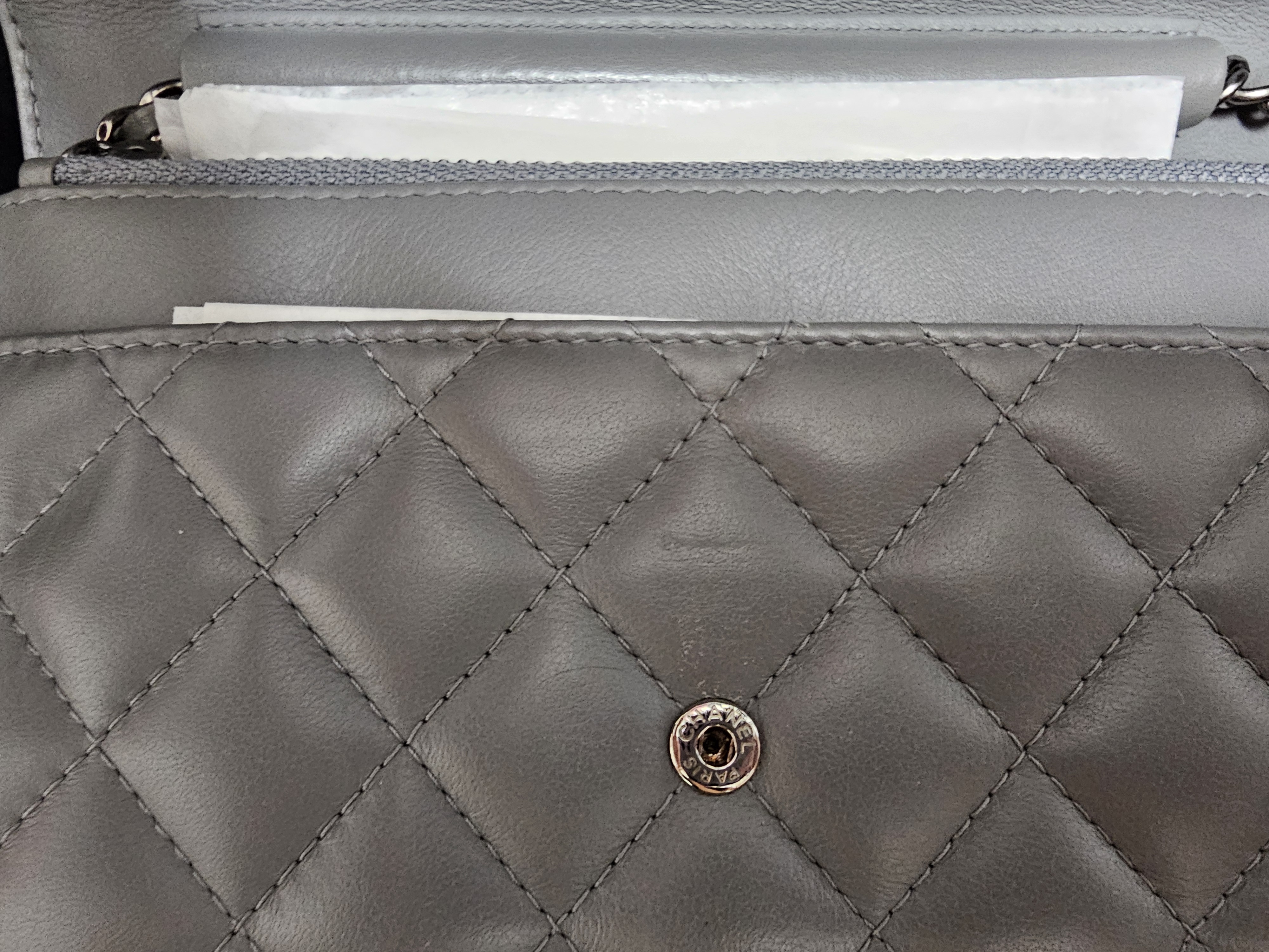 샤넬 woc 그레이 은장