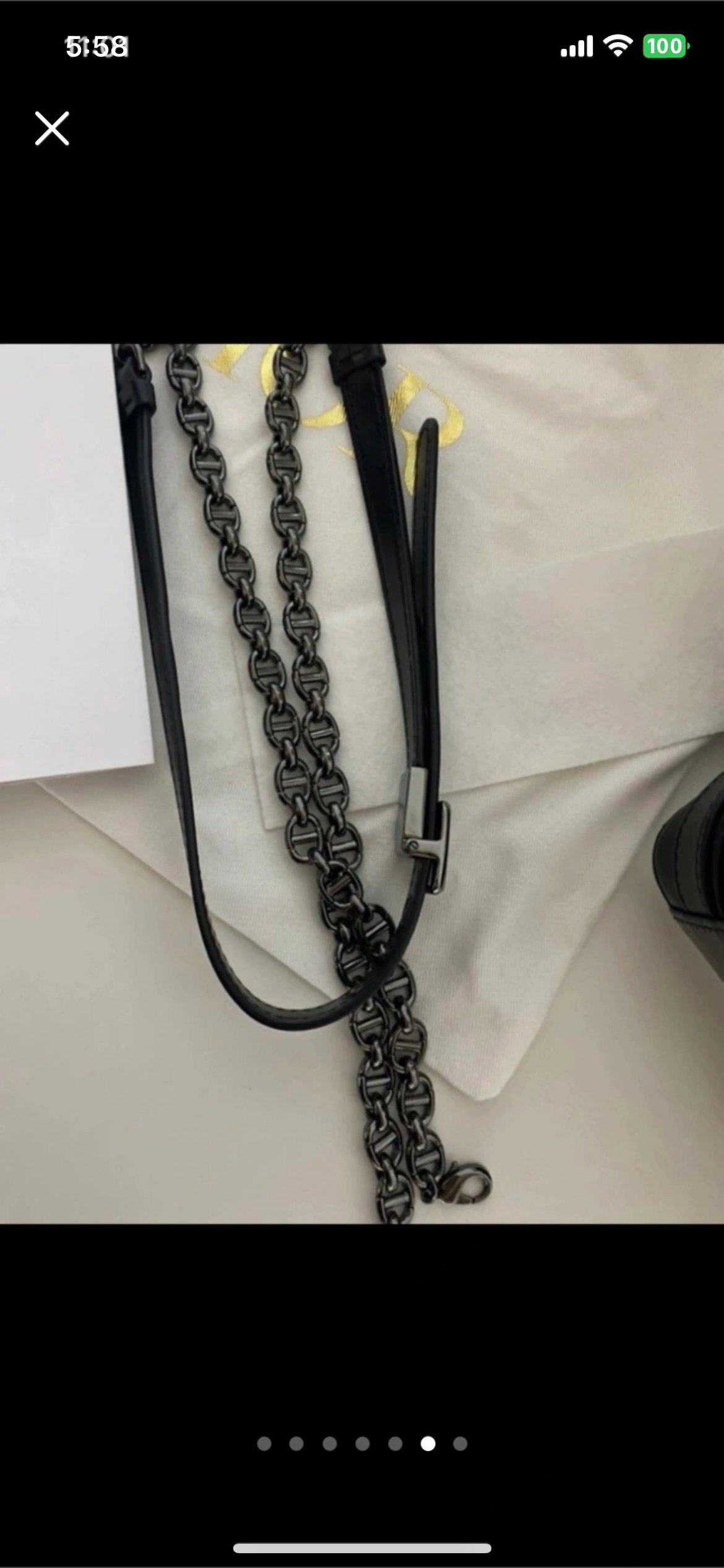 디올 CARO 체인 박스백 블랙