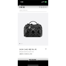 디올 CARO 체인 박스백 블랙