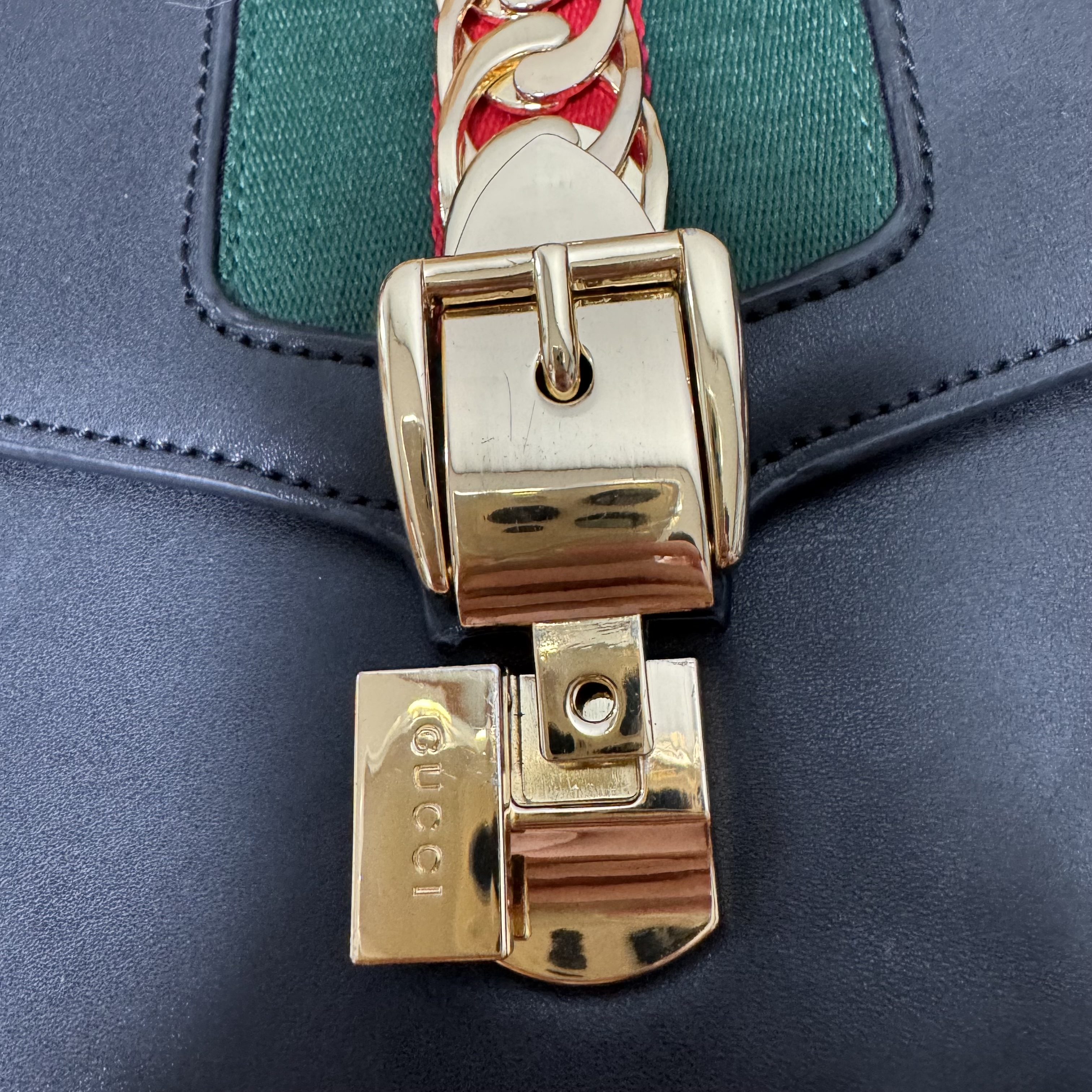 구찌 실비백 스몰 블랙/레드