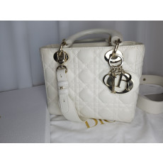 [압구정] 디올 레이디 ABC 까나쥬 화이트라떼 스몰 백 M0538ON