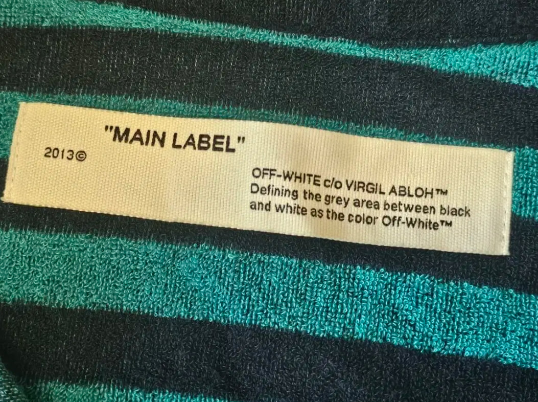 오프화이트  테리 집업 셔츠 자켓 m사이즈